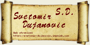 Svetomir Dujanović vizit kartica